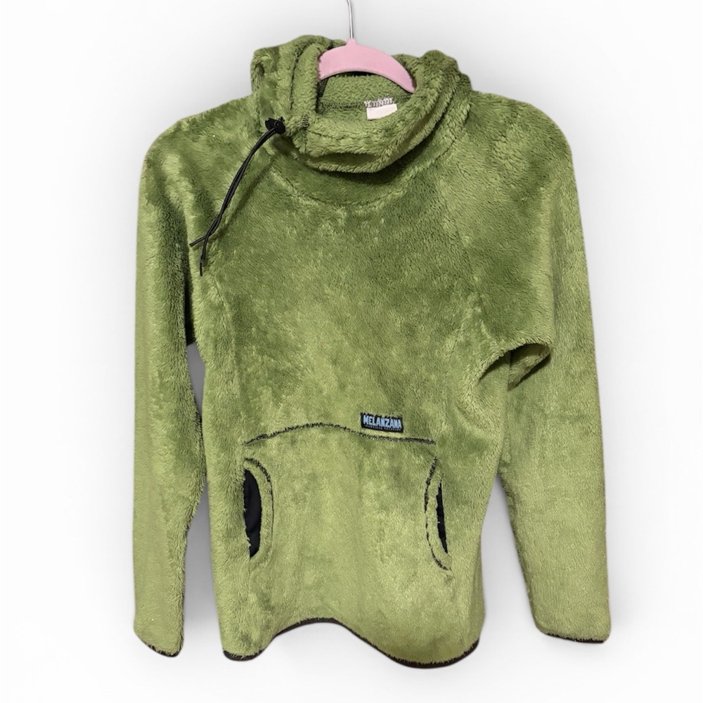 Melanzana Green High Pile Hoodie Women’s Size M Green